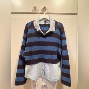 Anthropologie fake 2 piece sweater. XS petite but runs big.